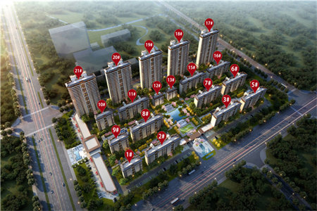 繁华新城一期西区毛坯套三双卫带附房全明户型价格可议